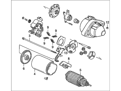 Honda 31200-RAA-A52 Starter Motor Assembly (Sm-61209) (Mitsuba)