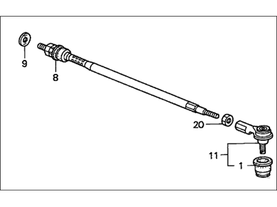 Honda 53541-SCV-A00 Tie Rod Assembly