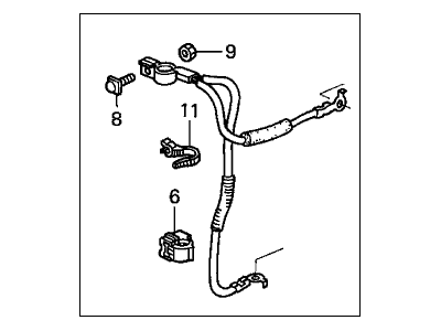 Honda 32600-SCV-A00 Cable Assembly, Battery Ground