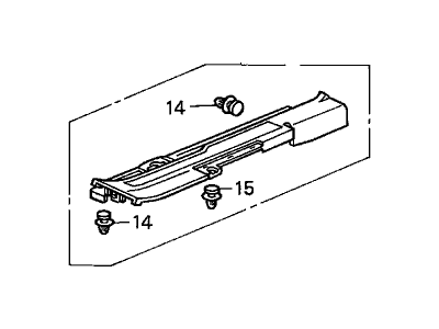 Honda 84251-SCV-A00ZA Garnish Assy., L. Side *NH167L* (GRAPHITE BLACK)