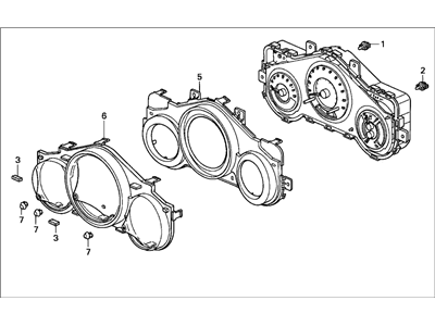 Honda 78100-SCV-A11ZC Meter Assembly, Combination (Dark Metal)