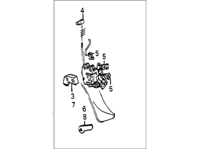 Honda 76410-SB8-671 Lock Assembly, Right Rear Door