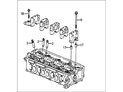 1984 Honda Accord Cylinder Head - 12100-PD2-663