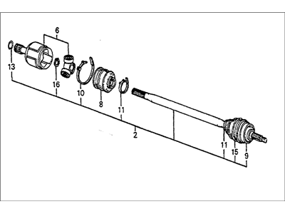 Honda 44306-SA5-030 Driveshaft Assembly, Driver Side