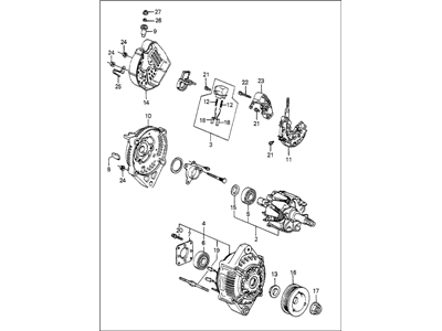 Honda 31100-PD2-024 Alternator Assembly (Cjk-09) (Denso)