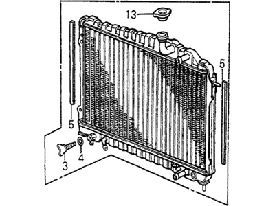 1985 Honda Accord Radiator - 19010-PD2-673