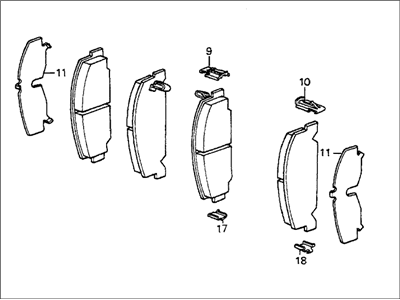 Honda 45022-SA6-672 Pad Set, Front