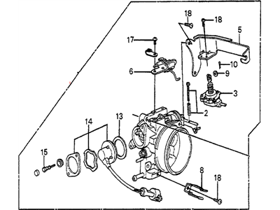 1985 Honda Accord Throttle Body - 16400-PD6-661