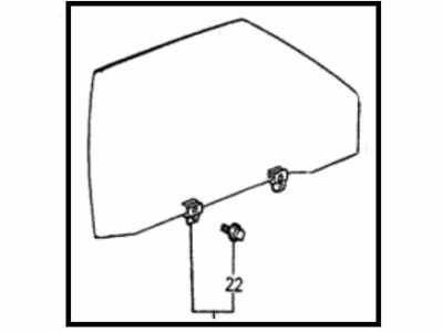 1984 Honda Accord Auto Glass - 75350-SA6-670