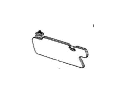 Honda 88220-SA5-664ZC Sunvisor Assembly, Driver Side (Limpid Blue)
