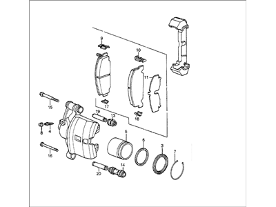 1984 Honda Accord Brake Caliper - 45230-SA6-674