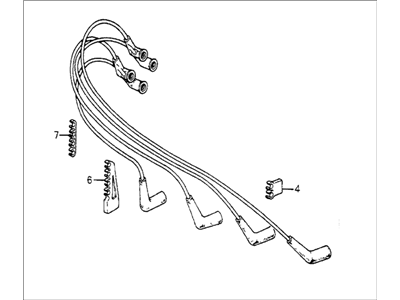 1985 Honda Accord Spark Plug Wire - 32722-PD2-663