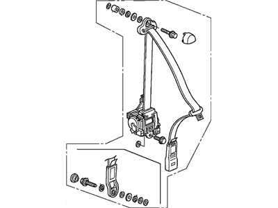 2007 Honda Civic Seat Belt - 04814-SVA-A02ZB