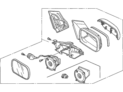 Honda 76200-SVA-A11ZJ Mirror Assembly, Passenger Side Door (Habanero Red Pearl) (R.C.)