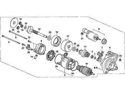 2007 Honda Civic Starter Motor - 06312-RNA-505RM