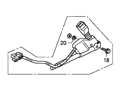 Honda 04816-SVA-A01ZC Buckle Set, L. FR. Seat Belt *YR327L* (PEARL IVORY)