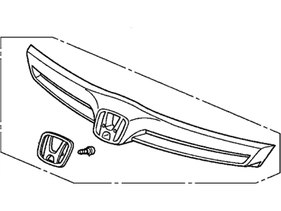 Honda 75100-SVA-A01ZA Grille Assembly, Front (Avant-Garde Gray)