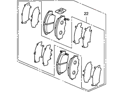 Honda 45022-SVB-A03 Set, Pad Front (16In