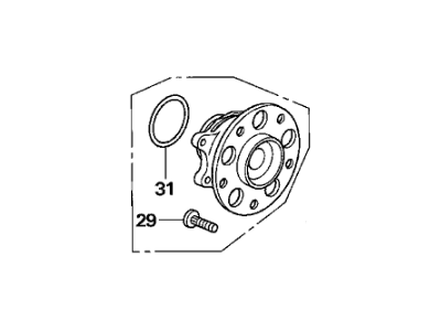 Honda 42200-SNA-951 Bearing Assembly, Rear Hub Unit