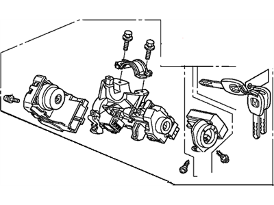 Honda 35100-SNA-A01 Lock Assy., Steering