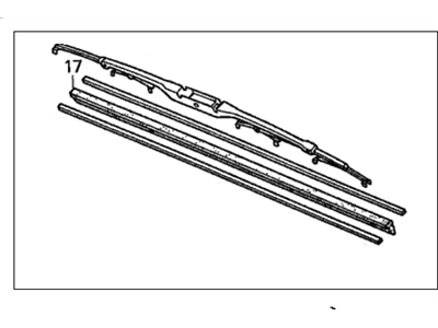 Honda 76630-SV4-A01 Blade, Windshield Wiper (Passenger Side)