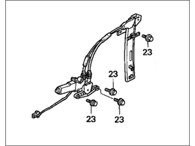 Honda 72750-SV4-003 Regulator, Left Rear Door Power