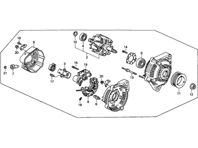 Honda 31100-P0B-A01 Alternator Assembly (Cjs51) (Denso)