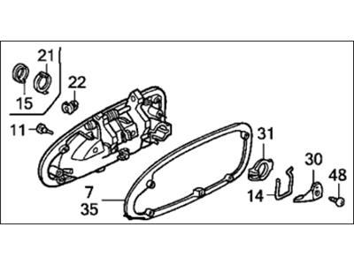 Honda 72180-SV4-003ZN Handle Assembly, Left Front Door (Outer) (Granada Black Pearl)