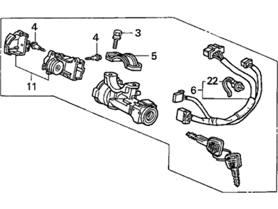 1994 Honda Accord Ignition Lock Cylinder - 35100-SV4-A11