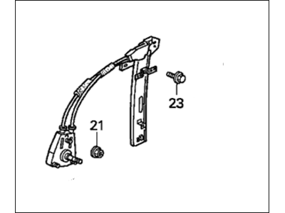 Honda 72710-SV4-A11 Regulator Assembly, Right Rear Door (Manual)
