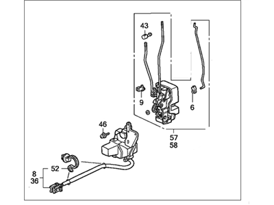 1997 Honda Accord Door Latch Assembly - 72150-SV4-A02