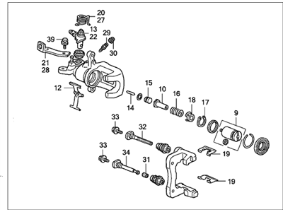 1997 Honda Accord Brake Caliper - 43018-SY8-A01