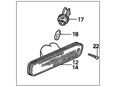 Honda 33650-SV4-A01 Light Assembly, Right Rear Side Marker