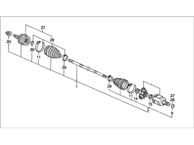 1995 Honda Accord Axle Shaft - 44010-SV7-A01