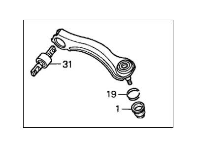 Honda 52390-SM4-043 Arm, Right Rear (Upper)