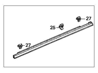 1995 Honda Accord Door Moldings - 72950-SV4-A11