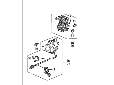 Honda 72650-SV4-961 Lock Assembly, Left Rear Door