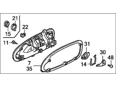 1994 Honda Accord Door Handle - 04725-SV1-A00ZF