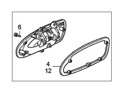 Honda 72680-SV1-A00ZE Handle Assy., L. RR. (Outer) *NH577P* (NIGHTSHADE GRAY PEARL)