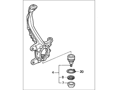 Honda 51215-SX0-902 Knuckle, Left Front (Abs)