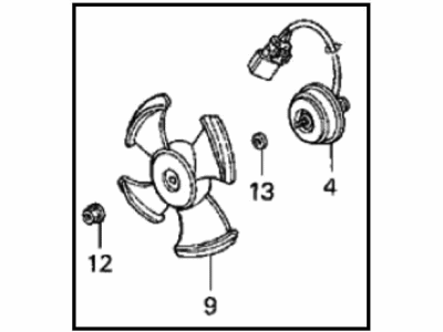 1995 Honda Accord Cooling Fan Assembly - 38610-P0G-A02