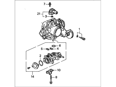 Honda Accord Throttle Body - 16400-P0J-L01