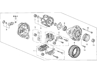 1996 Honda Accord Alternator - 06311-P0G-505RM