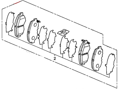 Honda 45022-SNE-A01 Pad Set, Front