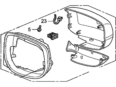 Honda 76255-TM8-E01ZD Housing Set, L. *NH731P* (CRYSTAL BLACK PEARL)