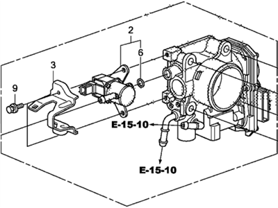 2010 Honda Insight Throttle Body - 16400-RBJ-003