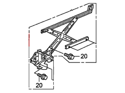 Honda 72251-TM8-003 Regulator Assembly, Left Front Door