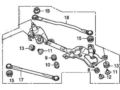 2012 Honda Insight Wiper Linkage - 76530-TM8-A11