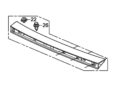 Honda 74900-TM8-J51 Garnish Assy., Tailgate Spoiler