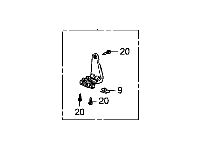 Honda 06100-TM8-A21 Leg Kit C, R. Headlight Mounting